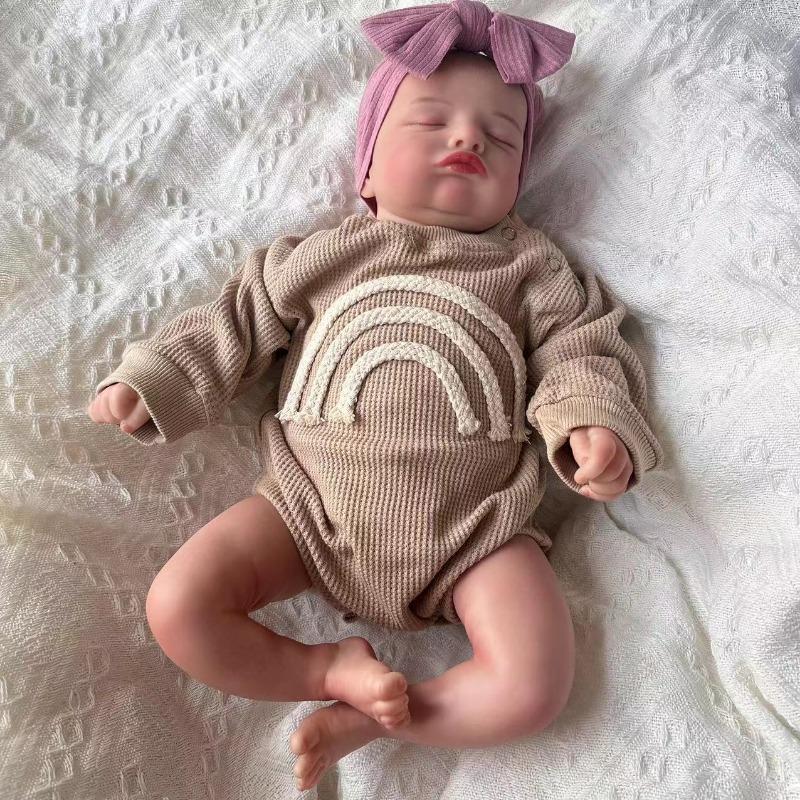 Куклы Reborn Baby Dolls Девочка 45 см 17,7 дюйма Реалистичные куклы новорожденных младенцев, которые выглядят как настоящие куклы, мягкое силиконовое виниловое тело