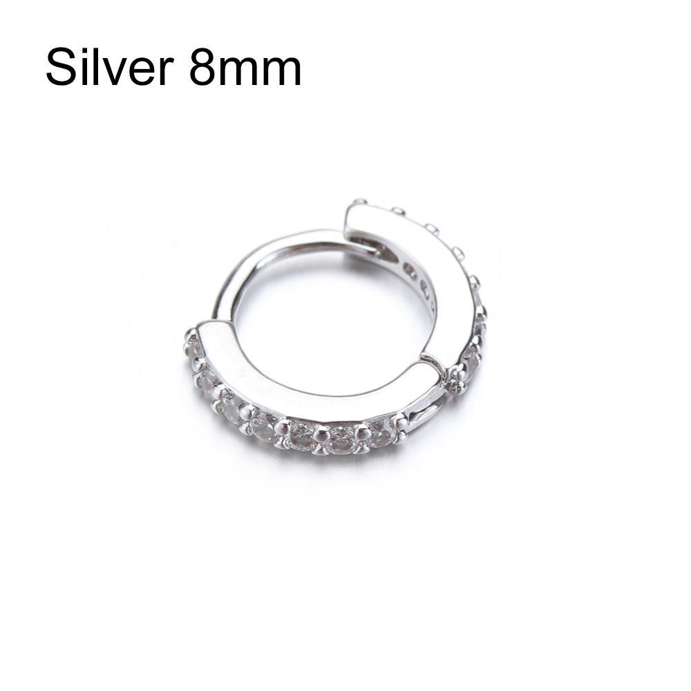 Daith Conch Snug Helix Cartilage Tragus CZ Ear Piercing Nose Ring Huggie Hoop Earring Body Jewelry