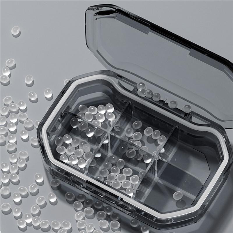 4/6 сетки, коробка для хранения таблеток, портативный дорожный чехол для таблеток, водонепроницаемый органайзер для таблеток, пластиковые капсулы