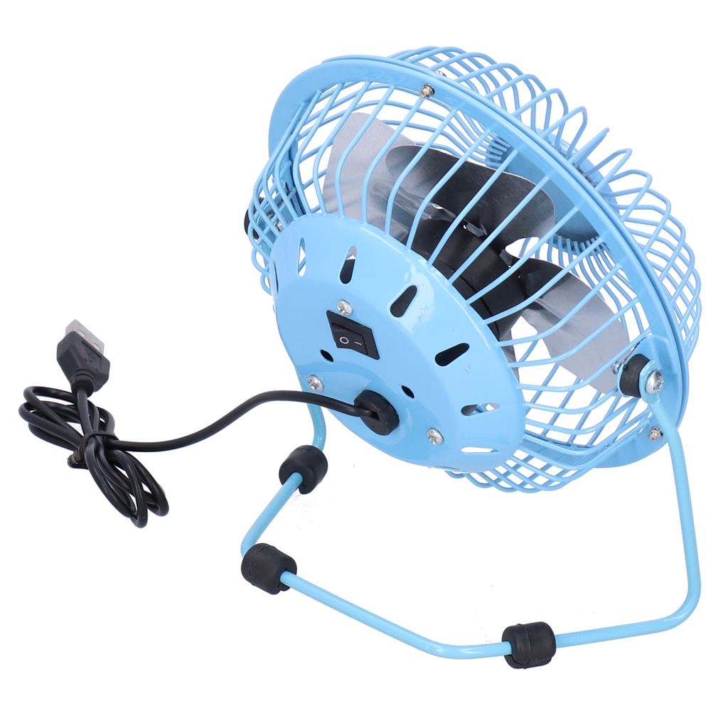 Fan USB Portable Silent Aluminum Blade Desk Desktop Iron Crafts Fans