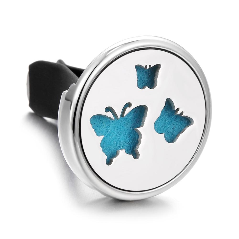 Stainless Steel Hollow Car Bracket Car Aromatherapy Trend Clip Life Tree Car Aromatherapy Clip Perfume Dispenser