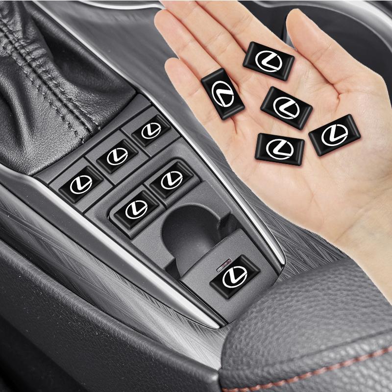 10PC 3D Epoxy Car Exterior/Interior Decor Small Stickers Decal For Lexus F-SPORT RX NX LS UX LM LX GX LC RZ IS CT GS RC HS ADR1