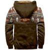 Men'S Winter Zipper Hooded Fleece Sweatshirt With Patch Pocket Casual Jacket