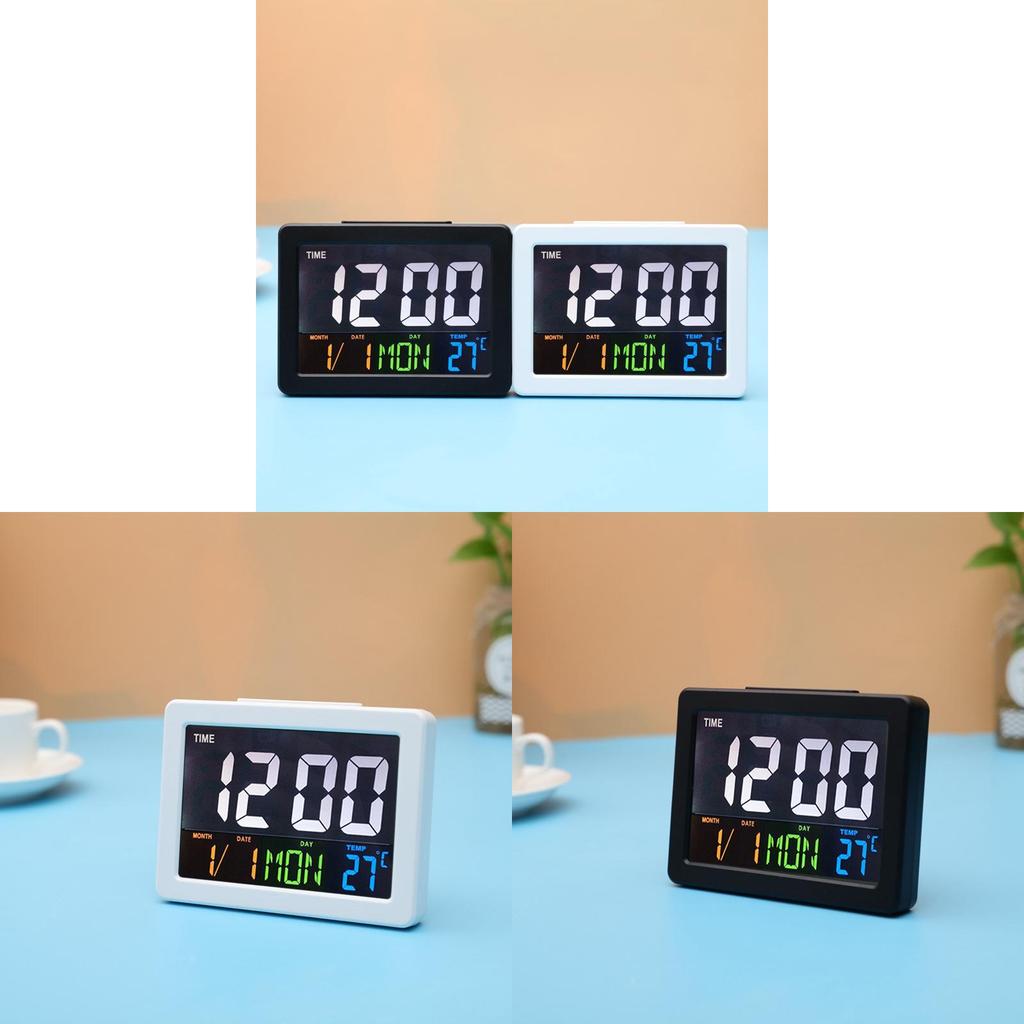 Digital Lcd Alarm Clock With Temperature Calendar For Students And Home Use