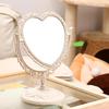 Винтажное настольное зеркало с вращением, настольное зеркало для макияжа, вращающееся на 360° двухстороннее зеркало для туалетного столика для девушки, женщины, ванной комнаты, спальни
