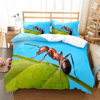 Комплект пододеяльника Ant Легкий мягкий полиэстер Пододеяльник для детей Любитель животных Постельный комплект с наволочкой Пододеяльник