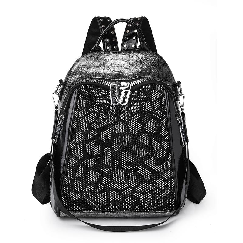 Women's Backpack Rhinestone Leopard Print Outdoor Backpack