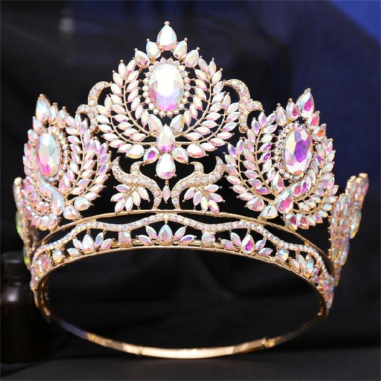 Elegant Crystal Crowns Comb for Women Princess Stylish Crystal Crowns Efficient Tiaras with Colorful Stone and Comb