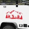 Stylish Vinyl Sticker Durability Removable Sun-proof Long-term Trees Mountain Vinyl Art Sticker for Truck