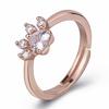 European and American Ring Rose Golden Footprint Rings Ring Ring