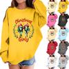 Children's Fashionable Casual Long-sleeved Loose Christmas Print Pullover Sweatshirt