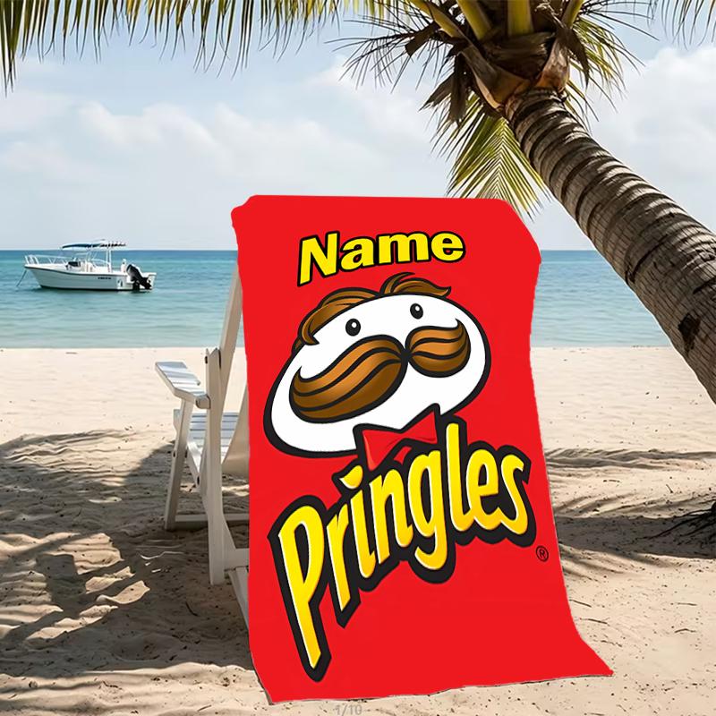 Customizable personalized beach towels Pringles themed designs.Suitable for the beach, yoga, sports;ideal as beach accessories