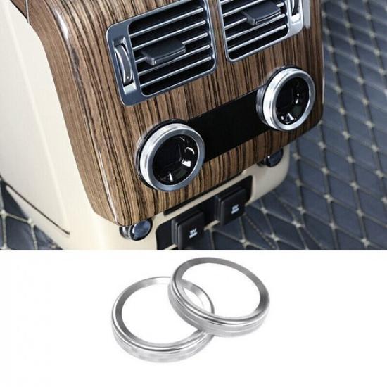 Rear Air Outlet Volume Knob Ring For Range Rover L405 2018-20 Silver Aluminum