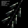 5PCS 6 Hooks Fish Skin String Hooks Carbon Steel Fishing Bait Rigs  Freshwater Fishing