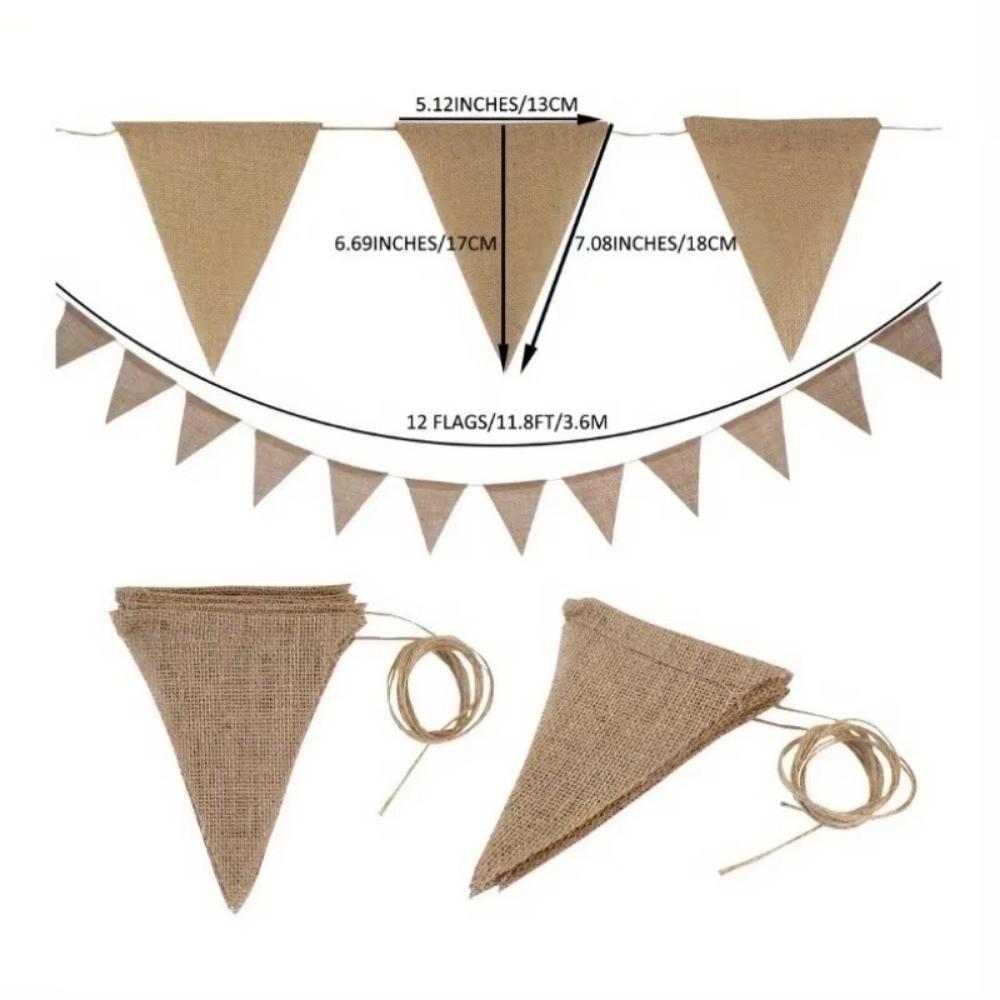 Triangles Pennant Flags Multicolor Photo Prop Banners Birthday Linen Banner Home Baby Shower