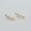 Pearl Stud Earrings Round Natural Pearl Sterling Silver Stud Earrings Arrangement Ball Pendant Long Ladies Stud Earrings