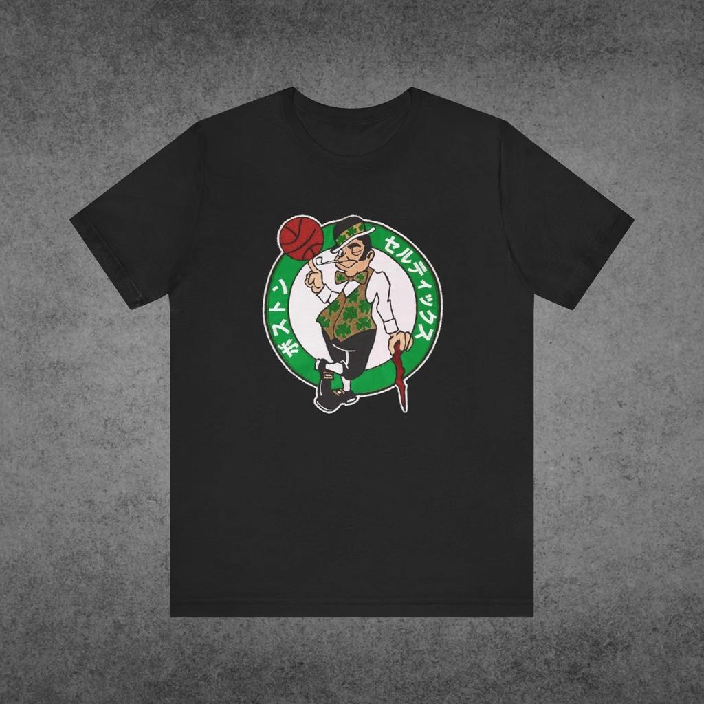 Футболка с японским логотипом чемпиона NBA Boston Celtics - Официальная - Унисекс, размеры S-XXL