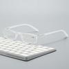 Reading Glasses +1.0~+4.0 Lightweight Anti-Blue Light Presbyopia Eyewear Mini Small Square Frame Eyeglasses Transparent White