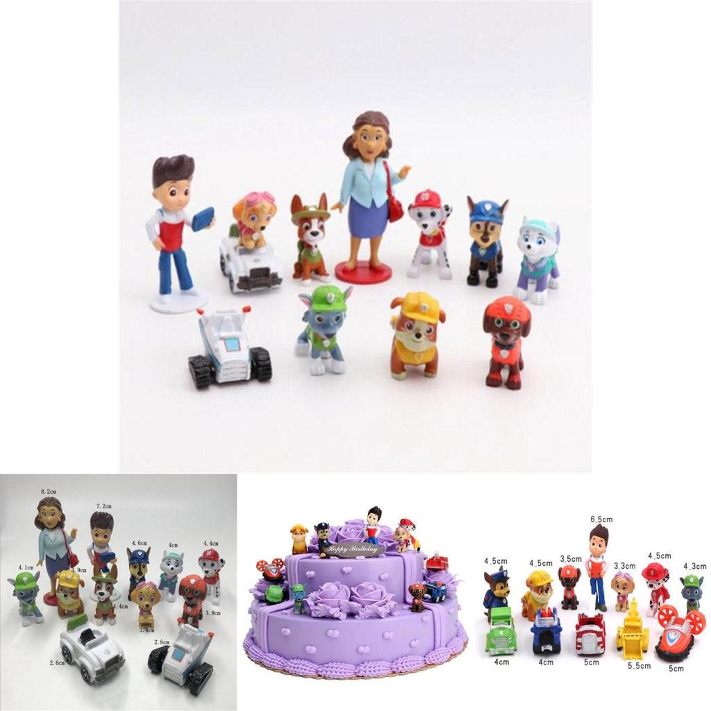 Fashionable Paw Patrol Puppy Car Toys Perfect For Decoration And Gifts 12pcs