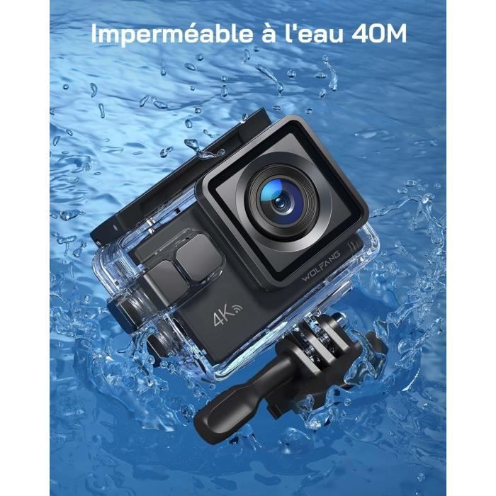 Caméra Sport - WOLFANG - GA100 - 4K 30 FPS - 20 MP - Étanche jusqu'à 40m