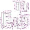 Bathroom Furniture Set with Drawers 3 pcs Reclaimed Wood Effect Particleboard