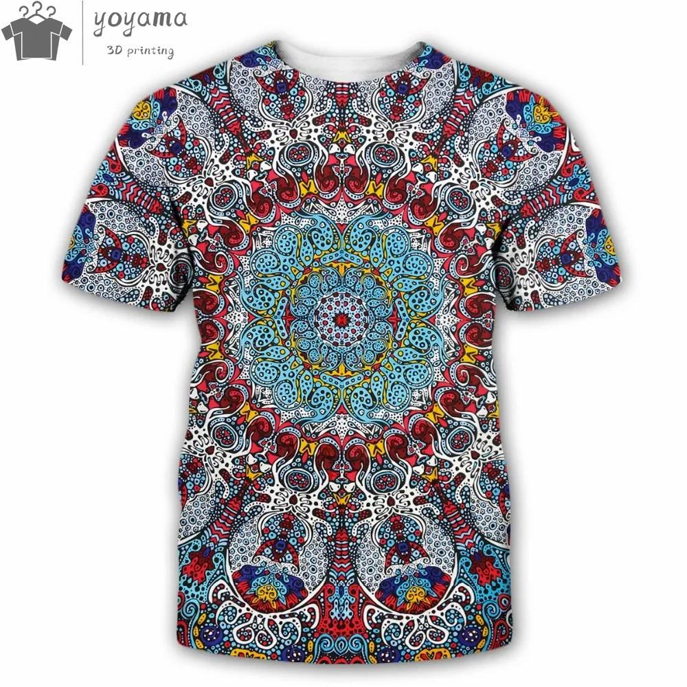 Красочная футболка с принтом «Trippy» для мужчин, крутые дизайны, футболки, летняя повседневная футболка с коротким рукавом и круглым вырезом