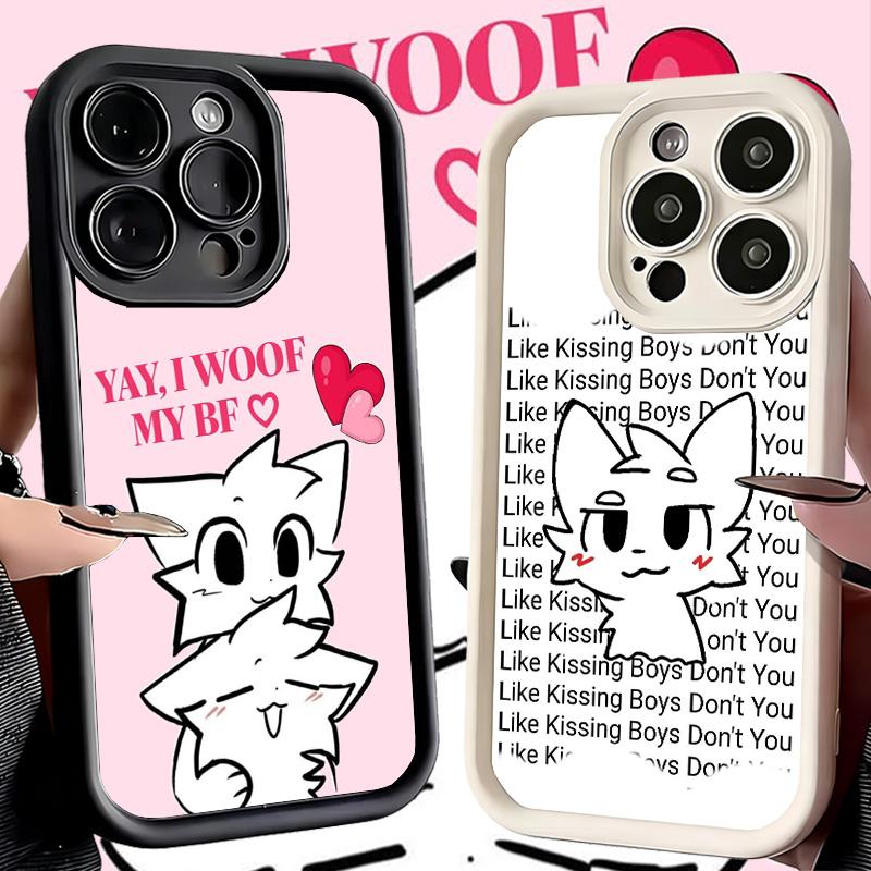 Phone Case for iPhone 17 Air 16E 15 16 Pro Max Cute B-Boykisser Catoon Cover 14 Plus 13 12 Mini Soft Shell Silicone Fundas