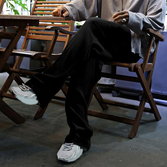 Мужские повседневные брюки с широкими штанинами, спортивные брюки с завязками на талии и боковыми карманами, прямые полосатые брюки свободного кроя для путешествий и занятий спортом на открытом воздухе