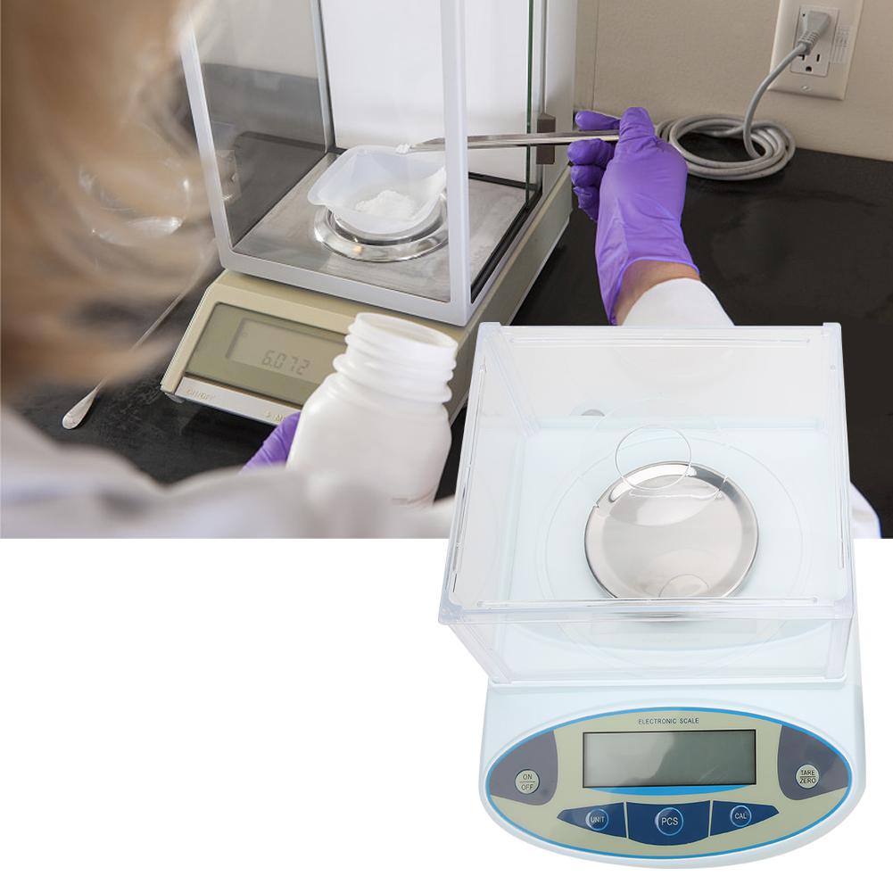 1000g x0.01g Digital Lab Analytical Balance Precision Scale with 500g Weight