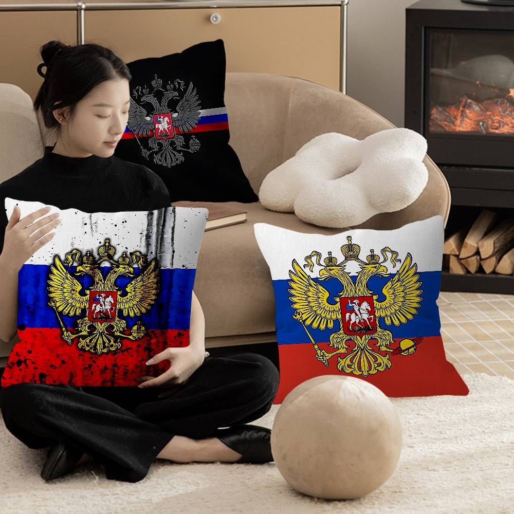 R-Russian Flag Cushion Cover Pillow Cover Decor Pillowcase Printed Cushion Case For Couch