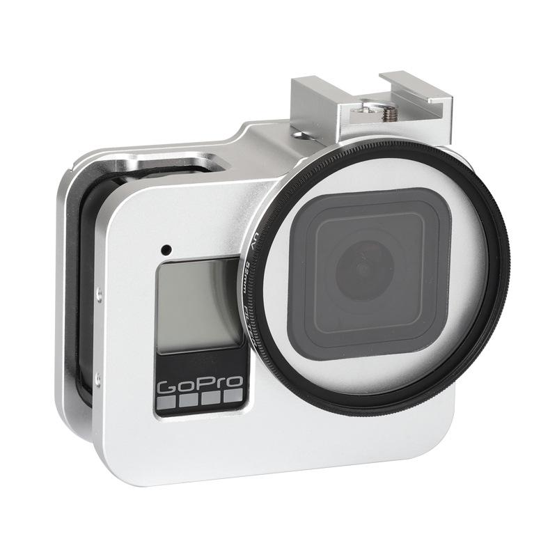 Защитный корпус из алюминиевого сплава для GoPro Hero 8 Black Металлический корпус Рамка Клетка + УФ-фильтр для аксессуаров камеры Go Pro 8