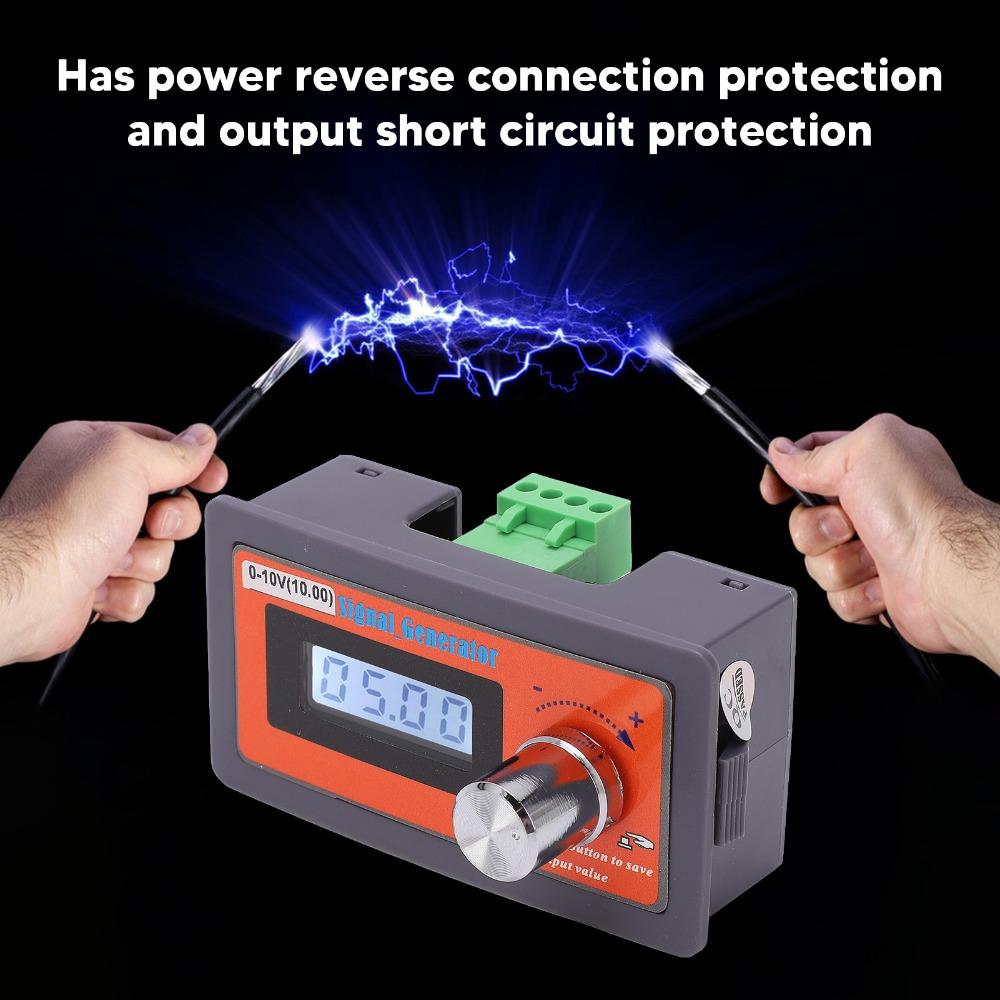 DC 0‑10V Voltage Signal Generator 79.5*42*23.5mm Adjustable Voltage Signal Analog Simulator ABS Adjustable Signal Generator