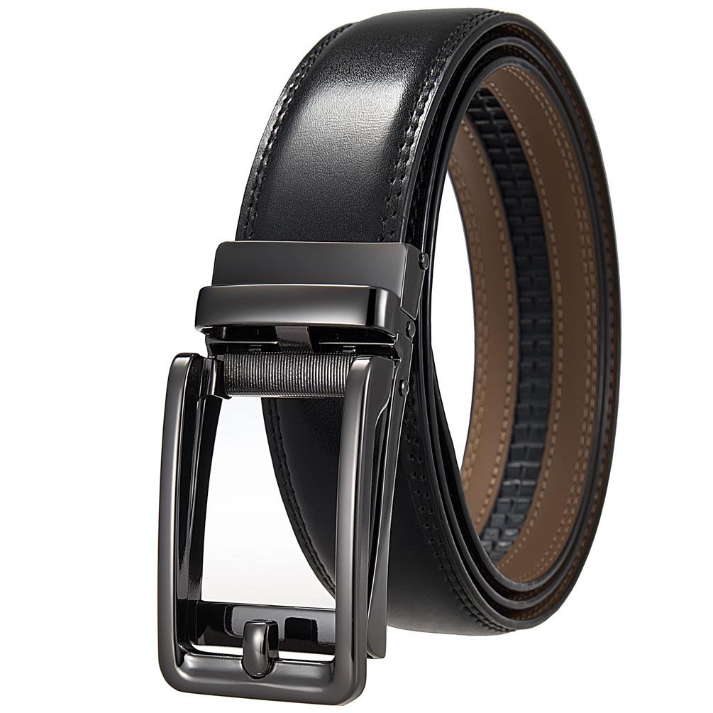 1 шт. Мужской ремень с автоматической пряжкой, модный деловой ремень из коровьей кожи, ремень Ly36-3 3315-1