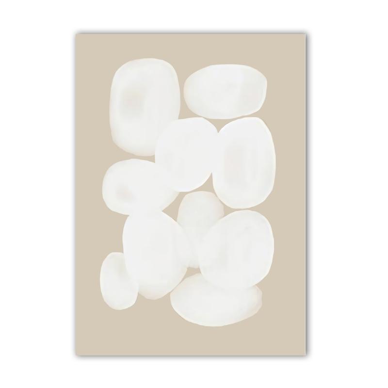 Постеры в стиле бохо, нейтральные бежево-серые акварельные абстрактные настенные художественные принты, пастельная картина на холсте для гостиной, домашний декор