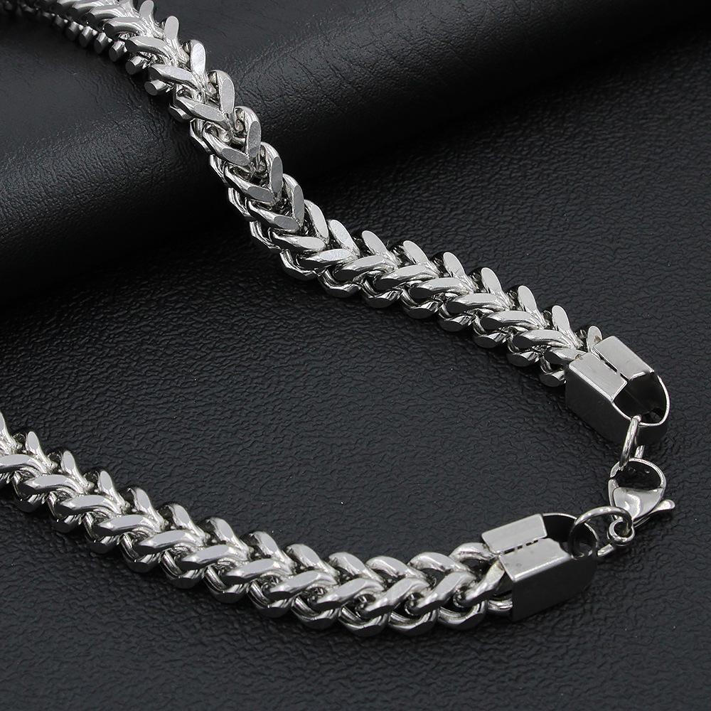 2mm-8mm Stainless Steel Keel Link Chain Necklace For Men Women Chain Necklace