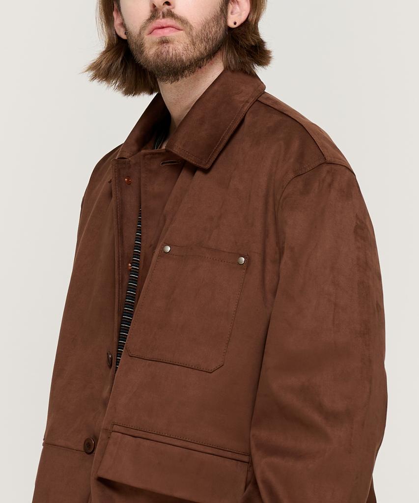 Cargobros Suede Semi-Half Jacket (Brown)