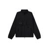 FW22 Logo Decal Zip Cardigan with Stand Collar Jacket Men Outerwear Black DQ8060-010