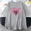 Unisex Sad Hamster Tshirt I'm Just A Girl Cartoon Printing Tee-shirt Casual Short Sleeve Summer Tshirts High Quality Girls Tees