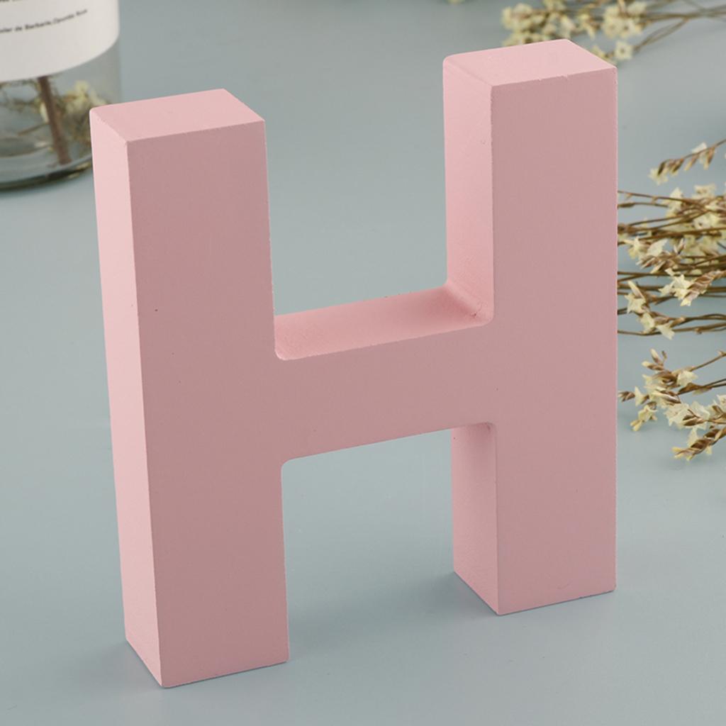 Деревянные Розовые 26 Букв Алфавита Маркизные Буквы Настенная Подвесная Табличка на Дверь от А до Я для Детской Комнаты, Декорации для Детской