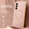 For Samsung Galaxy A36 5G Phone Case Carbon Fiber Textured Electroplated TPU Back Cover
