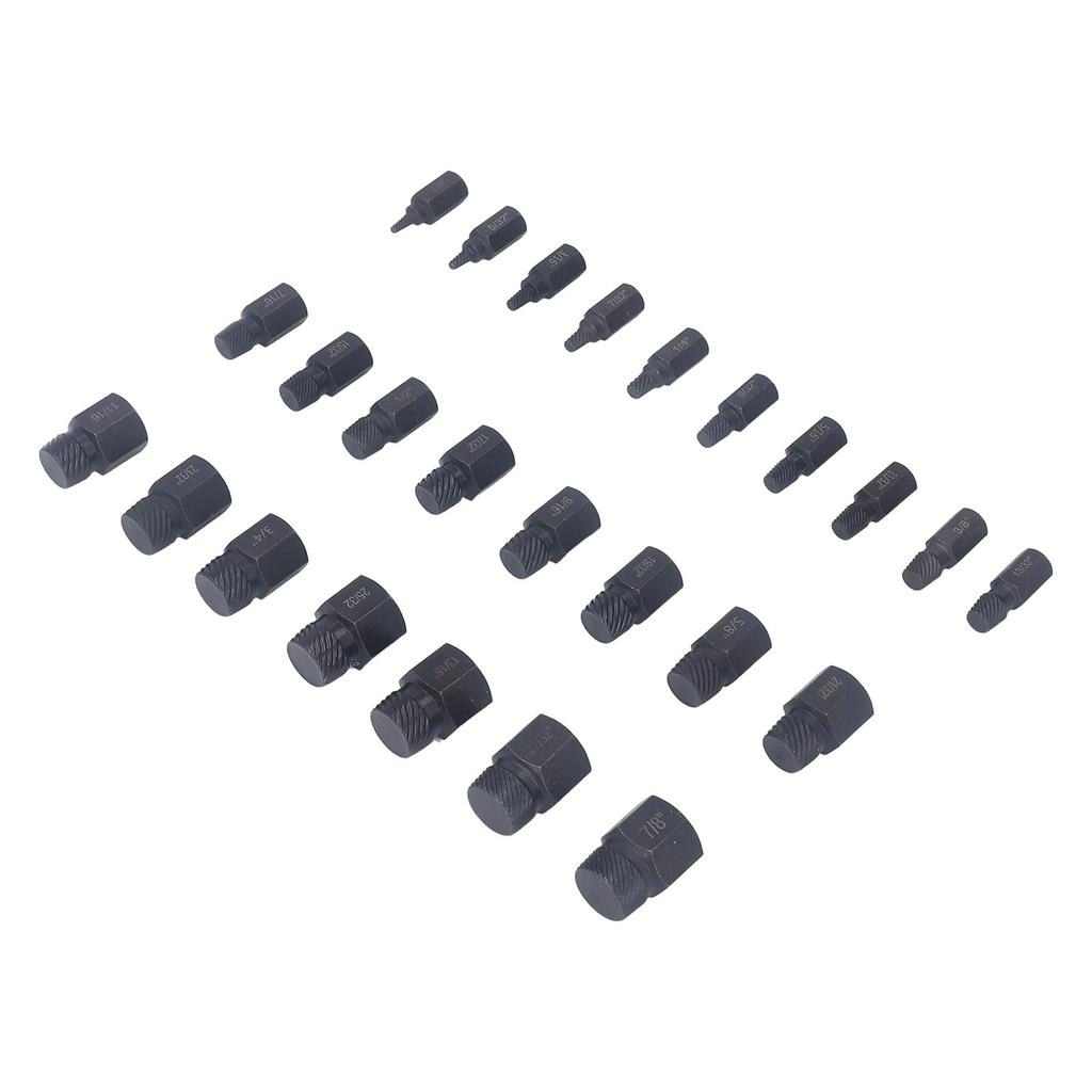 25 шт. Набор для извлечения болтов из хромомолибденовой стали с шестигранной головкой для ремонта сломанных поврежденных болтов и шпилек