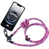 Protective Case for iPhone 16th - BOOLING - Shockproof - Pink Lanyard - Flexible - Transparent