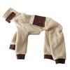 Trailbound Sherpa Fleece 4-Leg Dog Jumpsuit for Italian Greyhound Whippet High-Density Lamb Wool Turtleneck Pet Bodysuit