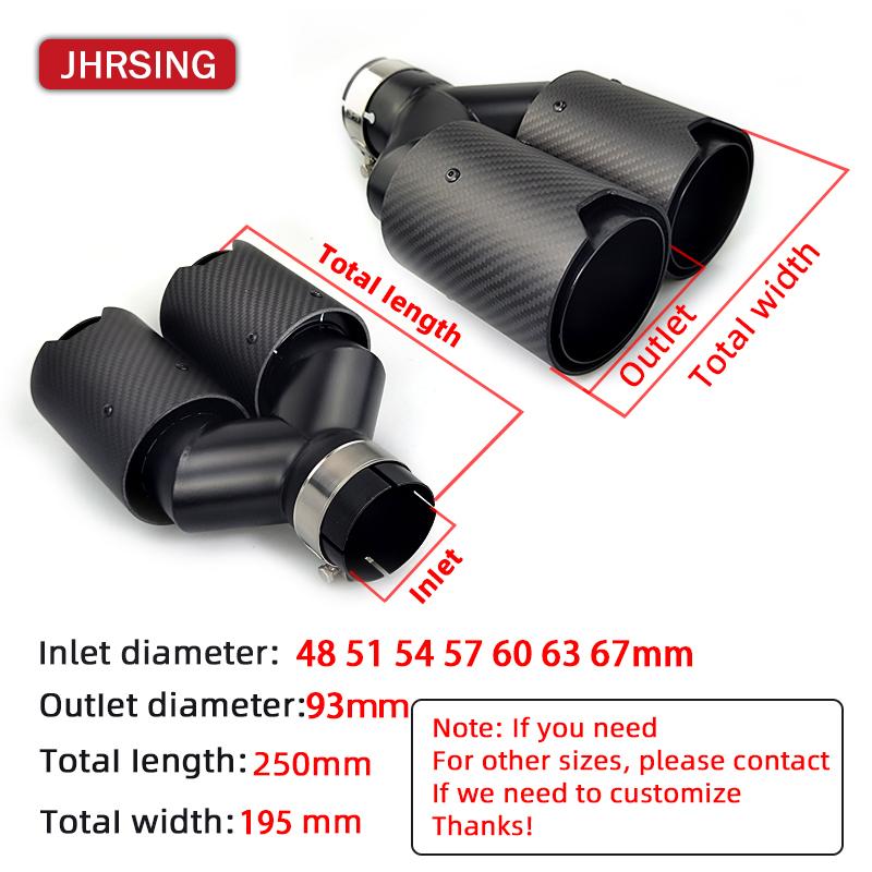 1PCS Tips Exhaust  for BMW glossy/matte Black Carbon Fiber Exhaust Trim Exhaust Pipe Tip Muffler Tip for BMW M Series Sporty