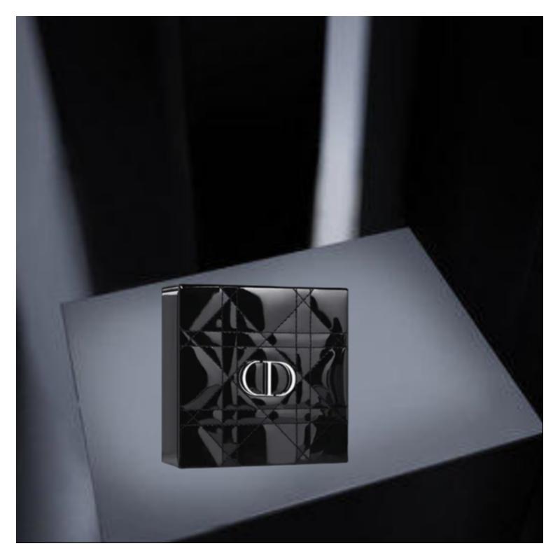 Dior Черная эмалированная косметичка с зеркалом, портативная, 1 шт.