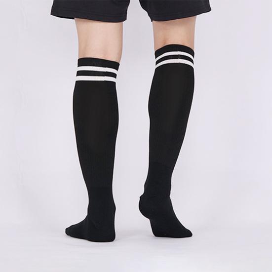 1 пара гетр до колена в полоску для футбола, противоскользящие, влагоотводящие, эластичные, детские, юношеские