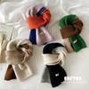 Contrast Color Korean Scarf: Cute & Cozy Knit for Women, Autumn/Winter Neck Warmer, Easy To Match for Students
