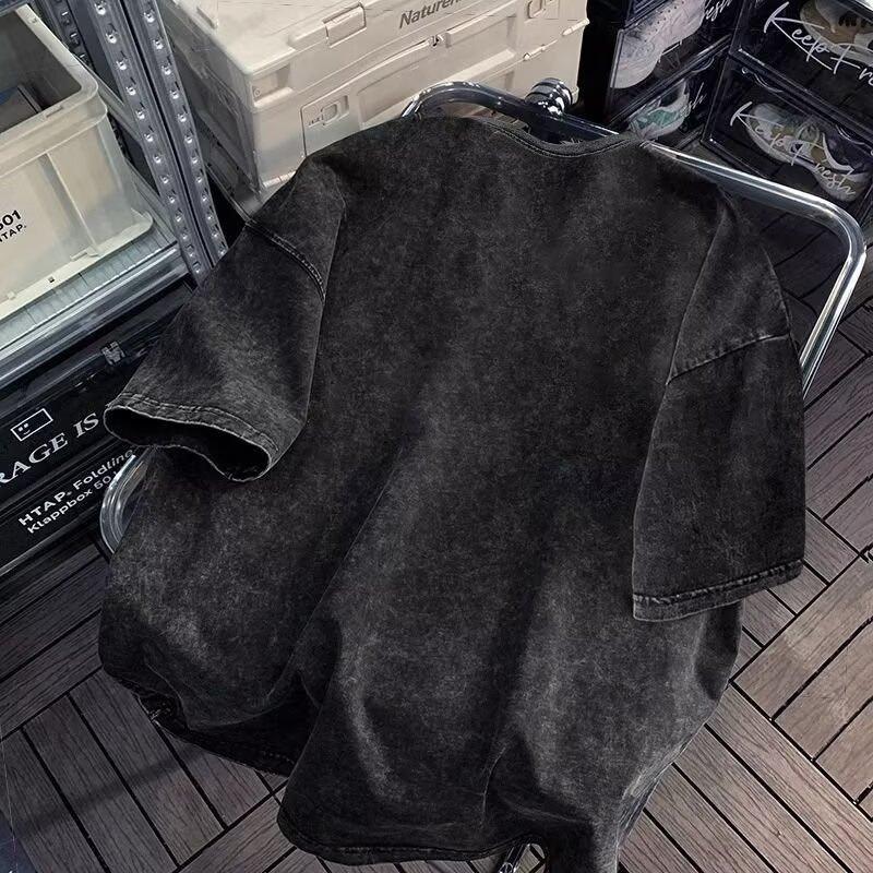 American Style Trendy Brand T-Shirt for Men Summer New Creative Fun Artistic Youth Niche Printed Short Sleeve Men's T-Shirt