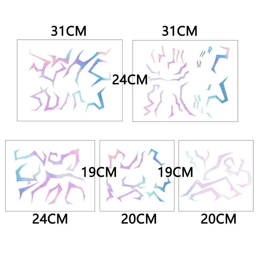 Временные татуировки K-Pop с лазерным свечением: Водонепроницаемые наклейки для всего тела для косплея, наклейки на лицо для вечеринки