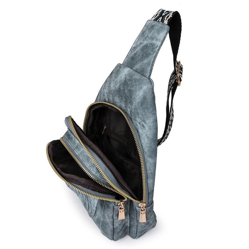 Soft Leather Chest Bag Women Crossbody Bag Single Shoulder Bag